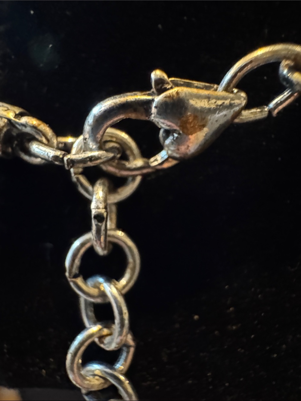Vintage Brighton Silver Teardrop Pendant Necklace with Clear Crystal - Picture 5 of 5